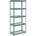 Global Equipment Extra Heavy Duty Shelving 36"W x 12"D x 60"H With 5 Shelves, Wire Deck, Gry 717180